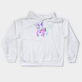 Pastel Goth Carousel Unicorn Kids Hoodie